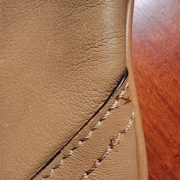 Coach Tan Leather Embossed Wristlet with Hangtag - Picture 14 of 14